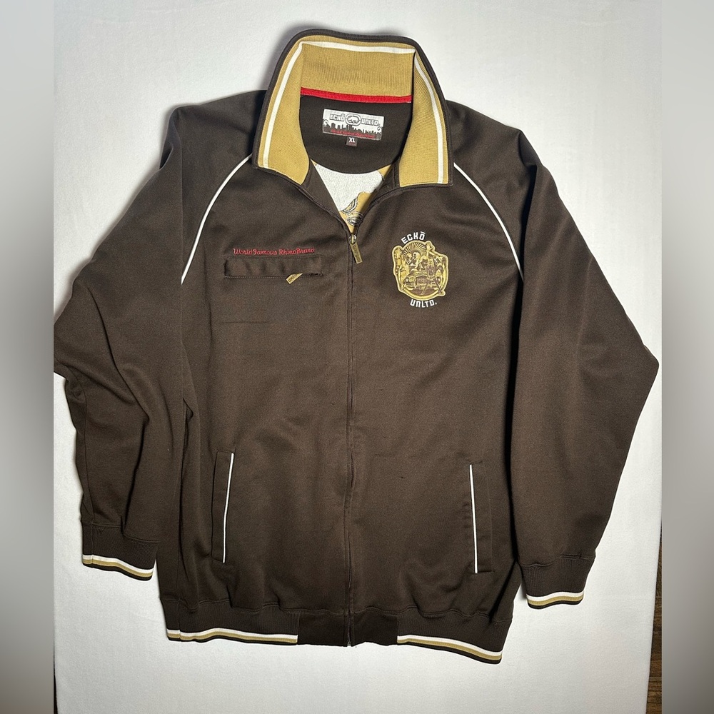 **SOLD**Y2K Ecko Unltd Graphic Track Jacket & Baggy Jeans Set Mens 34 Streetwear - Picture 3 of 15
